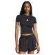 Adidas Γυναικεία κοντομάνικη μπλούζα Essentials 3-Stripes Slim Baby Tee
